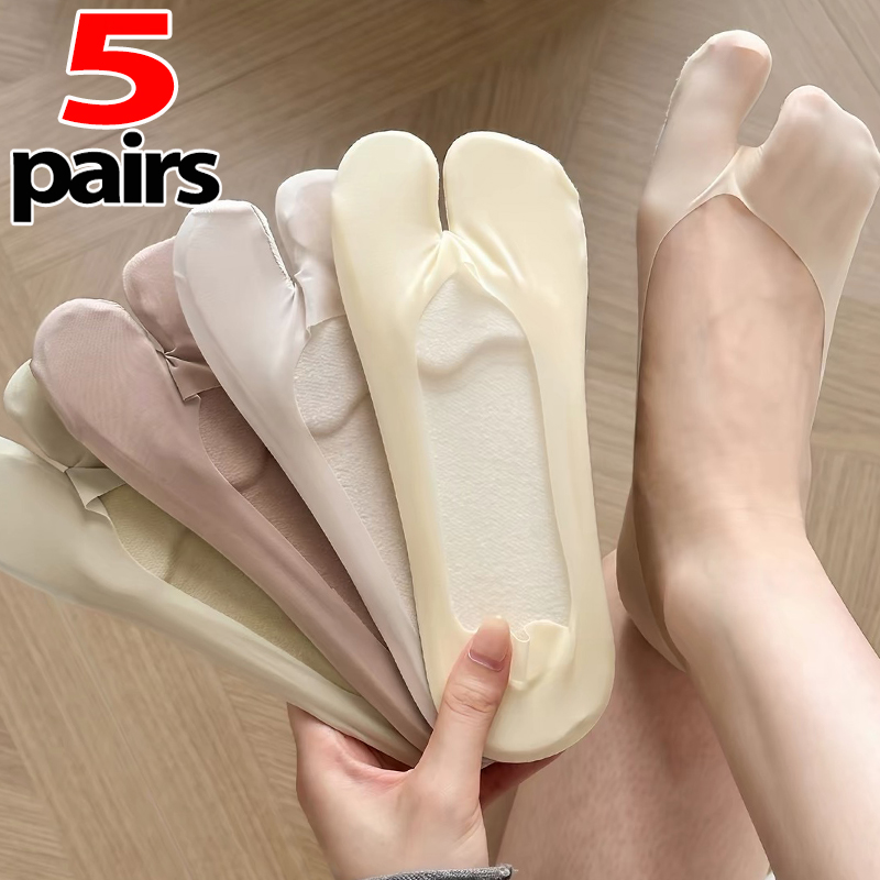 Ankle Sock Low Cut - 1/5 Çift Görünmez Parmak Arası Çorap
