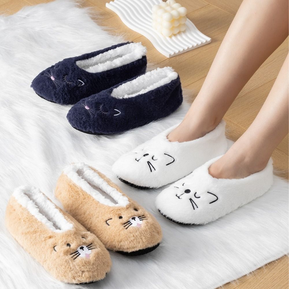 Thermal Sock Winter - Rahat Kaymaz Terlik Çorap Kadın Karikatür